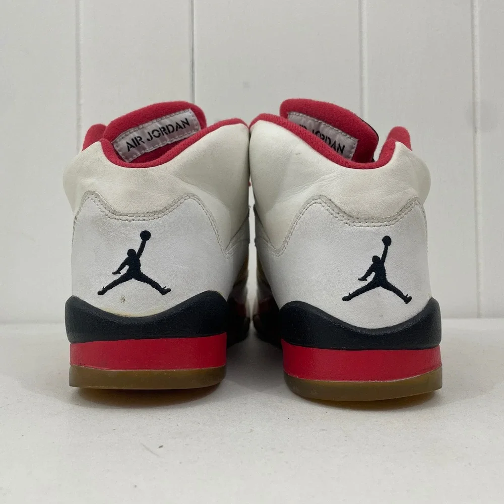 Air Jordan Retro V 5 Fire Red 2006 134092-162 White/Red/Black GS Size 5Y No Box